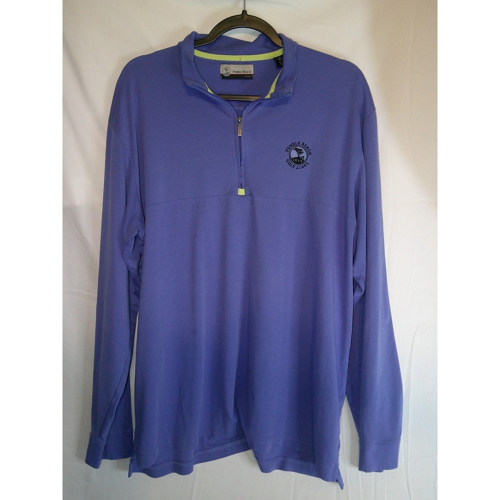 Pebble Beach Golf Pullover Long Sleeve Periwinkle Mens XL
